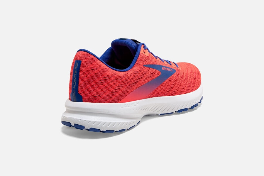 Brooks Running Shoes - Launch 7 Road Womens - Orange/Blue - UZJ-810975